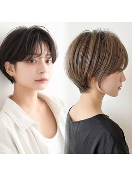 メロ 恵比寿(melo) 大人ミディアムレイヤー　白髪ぼかし　脱白髪染め 30代40代50代