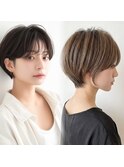 大人ミディアムレイヤー 白髪ぼかし 脱白髪染め 30代40代50代