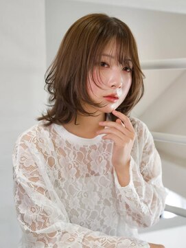 コードライン 静岡伝馬町店(CODE.LINE) 《CODE.LINE》ミディアムボブウルフ顔周りレイヤー