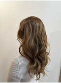 くせ毛ロングレイヤー×デザインカラー