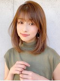 ミディアムレイヤー、外ハネボブ、グレージュ、脱白髪染め☆