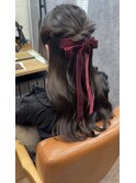 ハーフアップアレンジ
