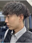 波巻きパーマセンターパートスパイラルパーマツイストパーマ韓国