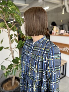 メルシー 福岡天神店(Merci) ボブ/カーキベージュ/福岡ボブ