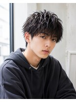 MEN's Baguz MEN'Sカット/ MEN'Sパーマ/ MEN'Sカラー 韓国風無造作カール×束感ニュアンスパーママッシュトレンド