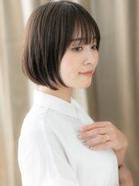 カバーヘア ブリス 志木南口駅前店(COVER HAIR bliss)&nbsp;大人美人黒髪アッシュひし形ハッシュカットショートボブ30代W