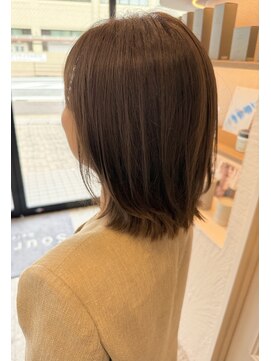 スーリール 福岡別府店(Sourire) 艶感イルミナカラー×レイヤーボブ　艶髪　城南区　別府美容室