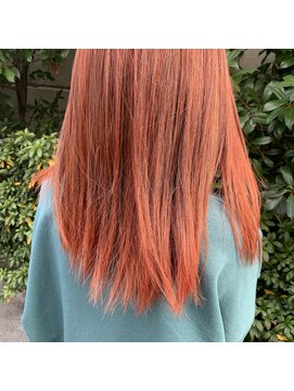 ヘアーデザイン アズール(Hair Design Azur) 【Azur】1ブリーチで叶う“clear orange”