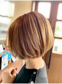 ［AnchorShoichi］丸みが可愛いラウンドボブベージュ