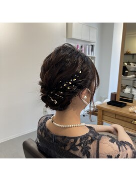 アンクル(ancre) シニョン×ミディアム×ボブ×お呼ばれスタイル【広島】【横川】