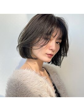 アフロートリノ(AFLOAT Leino) 【修】20代30代40代◎透明感カラー×韓国切りぱなしボブ