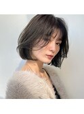 【修】20代30代40代◎透明感カラー×韓国切りぱなしボブ