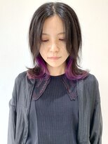 フォーク FOLK&nbsp;【FOLK】透明感インナーパープル☆似合わせ外ハネミディアム♪