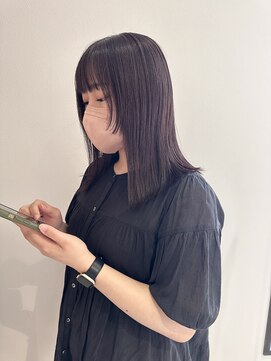 ヨーク(YOKE) YOKE 切りっぱなしボブ結べるボブラベンダーグレージュ外ハネ