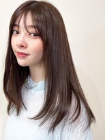 コート 表参道(Cote)&nbsp;くびレイヤーエモージュインナーグレージュ前髪ピンクベージュ