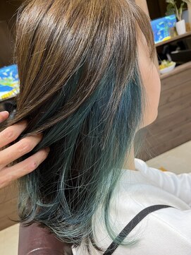 ラ メール ヘア デザイン(La mer HAIR DESIGN) インナーカラー/ターコイズブルー