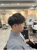 ハイライト/マッシュパーマ/ウルフ/アッシュブラック1