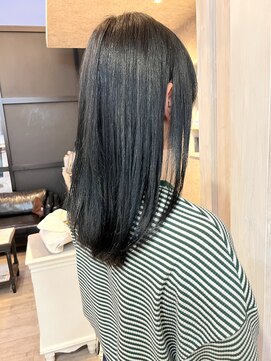 キャアリー(Caary) 福山美容室Caary イルミナカラー透明感アッシュブラック20代