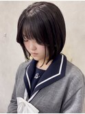 ミニボブショートボブ顔周りレイヤー岡山南中央町