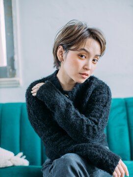 リュープリエ 笹塚(Lieu plie) ボブっぽい大人ショートヘアスタイル