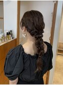 ゆるふわ編みおろしヘア