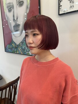ルッツ(Lutz. hair design) 25.2.18 pink bob[犬山良慈]