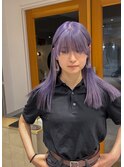 ラベンダーハイトーンウルフレイヤーロングケアブリーチ渋谷駅