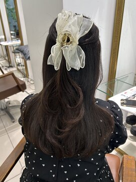 フォルテ 表参道店(FORTE) くびれヘア/アプリコットオレンジ/ハイライトカラー