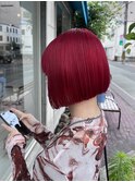 10代20代から圧倒的大人気!秋カラー艶々ボブワインレット