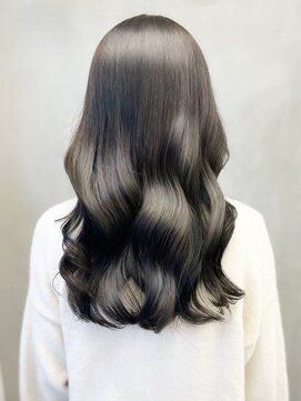 アース 市川店(HAIR & MAKE EARTH) ブリーチなし◎冬20代30代アッシュグレーロング