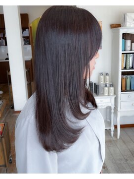 セットアップ 岡山北長瀬店(SET-UP) レイヤーカットラベンダーグレージュオージュア韓国