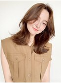 ☆ 韓国風 ミディアムレイヤー シースルーバング☆イメチェン