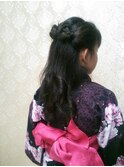 浴衣★着付け★ハーフアップスタイル