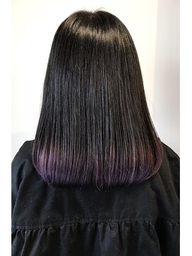 クラク 羽根木店(kuraku) ブラック+毛先ヴァイオレット