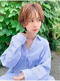 ベージュカラー×ニュアンシーショート