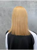 切りっぱなしロブ　モードヘア