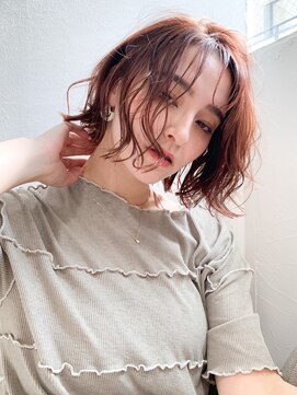 クラン(Chlan) 大人愛されボブ☆ふんわりブリックピンクカラー