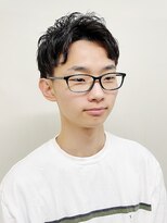 ヨシザワインク ハコザキ 水天宮前 日本橋人形町(YOSHIZAWA Inc.HAKOZAKI) ナチュラルパーマアップバング刈り上げツーブロックビジカジ