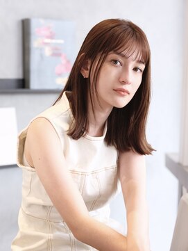 エムスラッシュ 横浜元町店(M.SLASH) シースルーバング/艶カラー/外ハネ/エアストレート/元町!