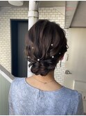シニヨン 結婚式 列席 ヘアセット ヘアアレンジ