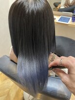 ネウィ 大分中央町店(newi)&nbsp;【AKIO】@newi_akio ブリーチ履歴を活かしたブルーブラック☆