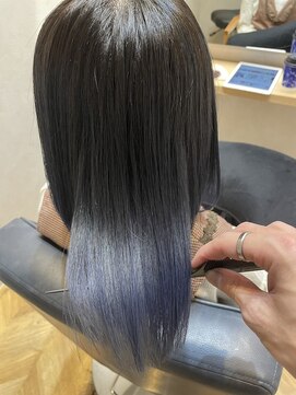 ネウィ 大分中央町店(newi) 【AKIO】@newi_akio ブリーチ履歴を活かしたブルーブラック☆