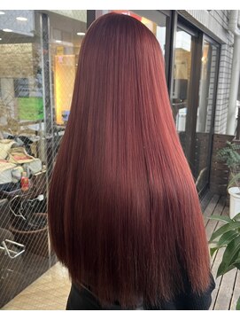 キャラ シャローネ 池袋(Chara Chalone) 秋冬にぴったりな暖色/アメリカンレッド/ケアブリーチ【れいな】