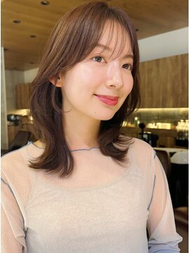 グランド(GRAND) レイヤーカット・オリーブベージュ/20代/30代/40代/表参道