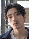 天神ニュアンスパーマフェザーパーマセンターパートウルフカット