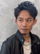 ルーメン 岐阜(ROOO MEN) メンズ黒髪スパイキーショートカットツイストスパイラル