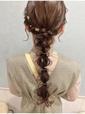 ミニカフを散りばめた編み下ろし＊