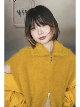 クイン(qin) ボブウルフ×プレイングデザインカラー