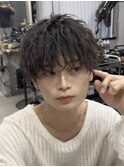 ツイストシャドウパーマ×ラウンドマッシュ
