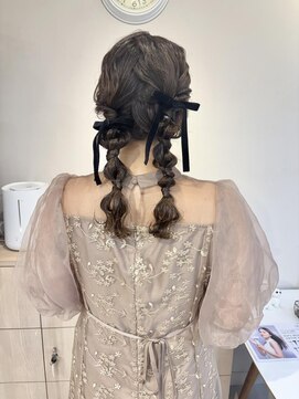 テトラ バイ ネオリーブ 横浜西口店(tetra by neolive) ツイン編みおろし　ゆるふわヘア　パーティースタイル　横浜★